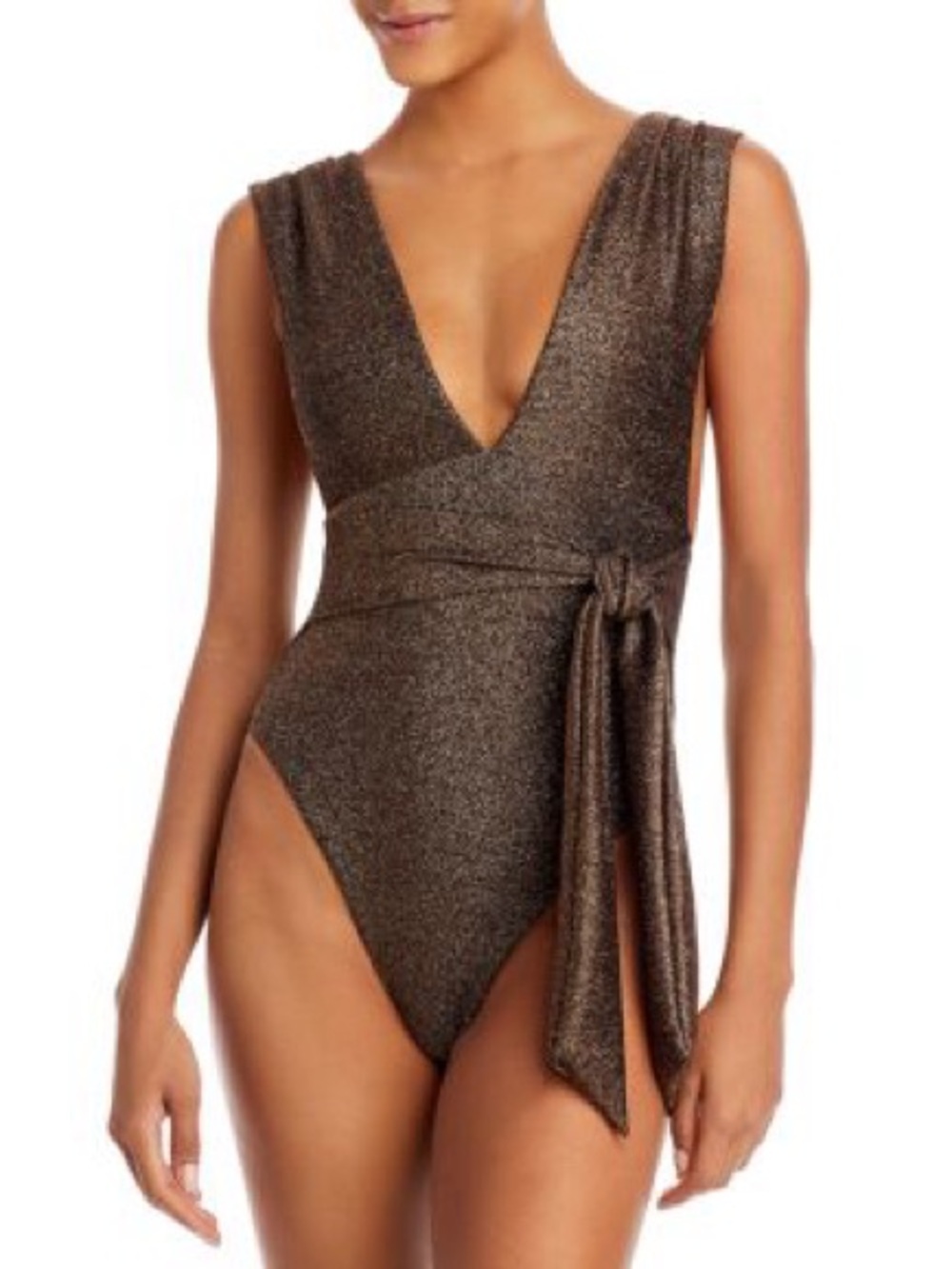 Ramy Brook Metallic Brown Bodysuit